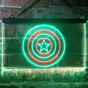 Captain America Shield Neon-Like LED Sign