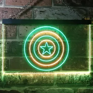 Captain America Shield Neon-Like LED Sign