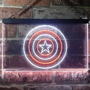 Captain America Shield Neon-Like LED Sign