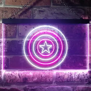 Captain America Shield Neon-Like LED Sign