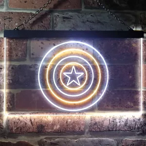 Captain America Shield Neon-Like LED Sign