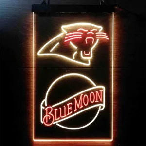 Carolina Panthers Blue Moon Neon-Like LED Sign