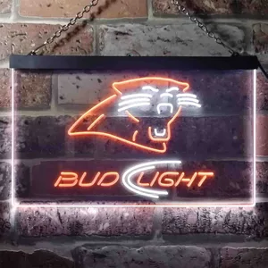 Carolina Panthers Bud Light Neon-Like LED Sign