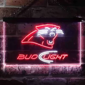 Carolina Panthers Bud Light Neon-Like LED Sign