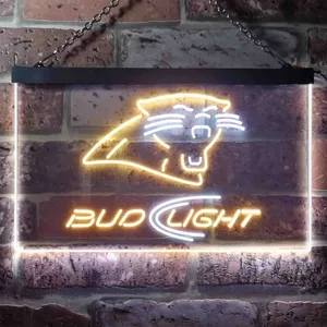 Carolina Panthers Bud Light Neon-Like LED Sign