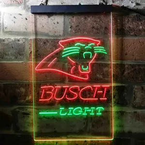 Carolina Panthers Busch Light Neon-Like LED Sign