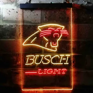 Carolina Panthers Busch Light Neon-Like LED Sign