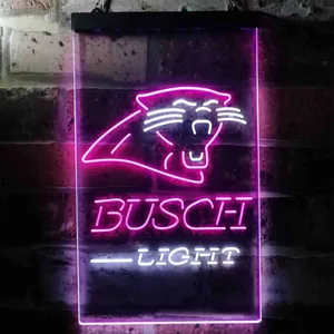 Carolina Panthers Busch Light Neon-Like LED Sign