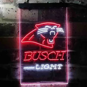 Carolina Panthers Busch Light Neon-Like LED Sign