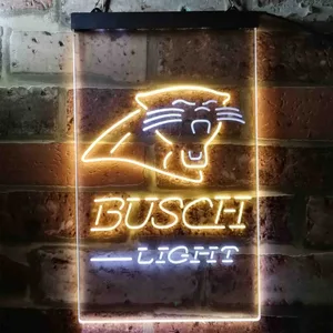 Carolina Panthers Busch Light Neon-Like LED Sign