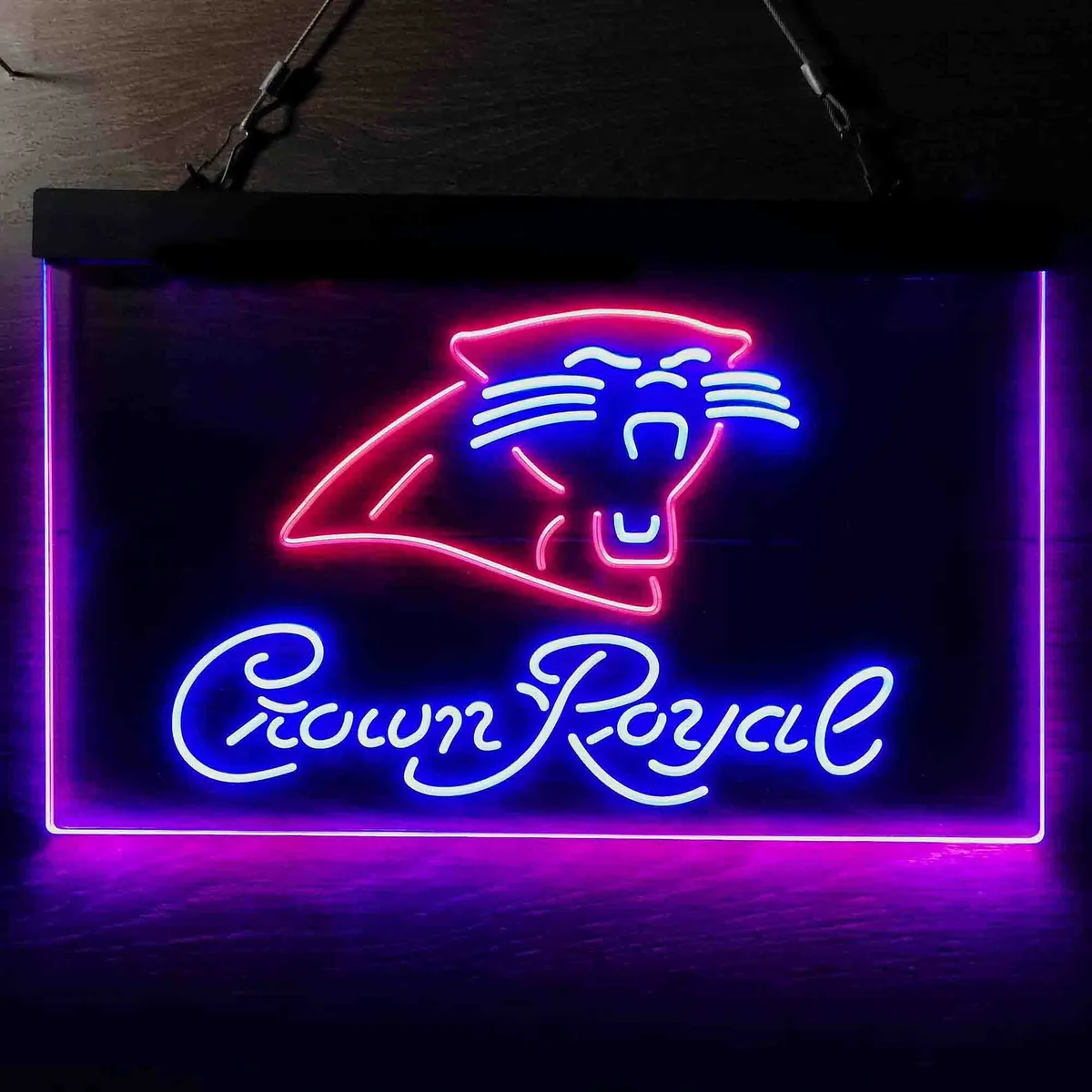 Carolina Panthers Crown Royal Neon-Like LED Sign