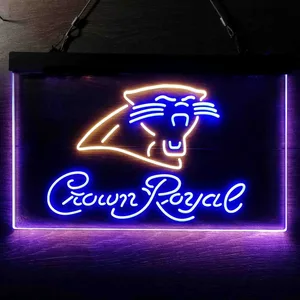 Carolina Panthers Crown Royal Neon-Like LED Sign