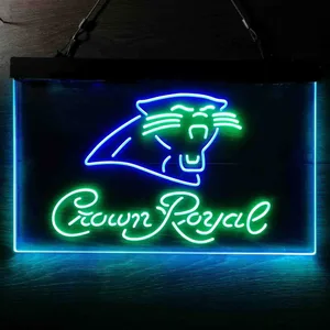 Carolina Panthers Crown Royal Neon-Like LED Sign