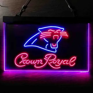 Carolina Panthers Crown Royal Neon-Like LED Sign