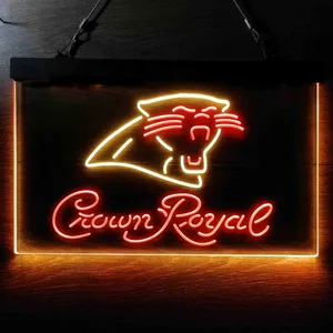 Carolina Panthers Crown Royal Neon-Like LED Sign
