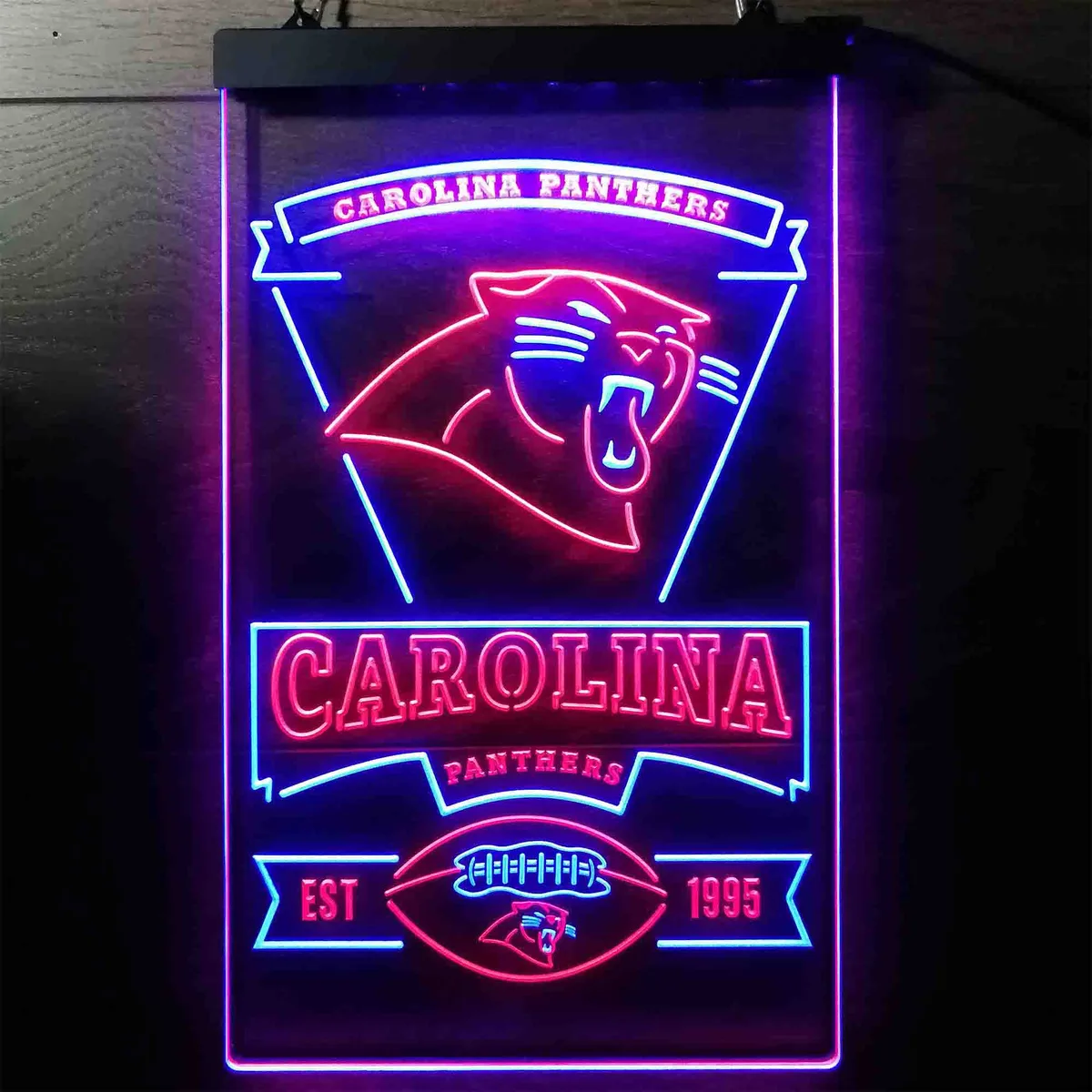 Carolina Panthers EST 1995 Neon-Like LED Sign