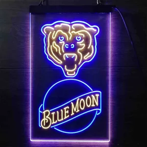 Chicago Bears Blue Moon Neon-Like LED Sign