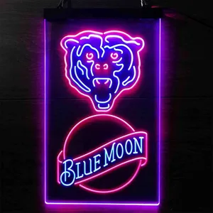 Chicago Bears Blue Moon Neon-Like LED Sign