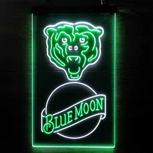 Chicago Bears Blue Moon Neon-Like LED Sign