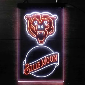 Chicago Bears Blue Moon Neon-Like LED Sign