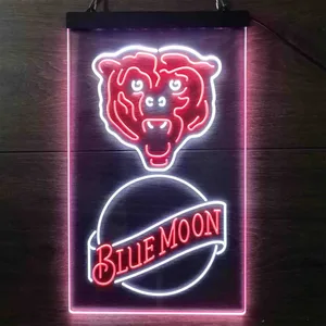 Chicago Bears Blue Moon Neon-Like LED Sign
