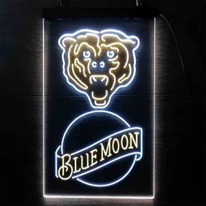 Chicago Bears Blue Moon Neon-Like LED Sign