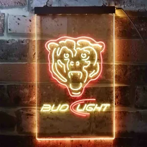Chicago Bears Bud Light Neon-Like LED Sign
