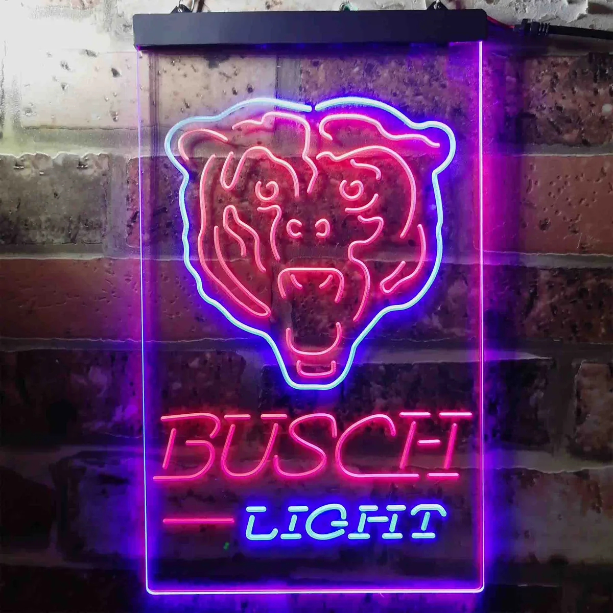 Chicago Bears Busch Light Neon-Like LED Sign
