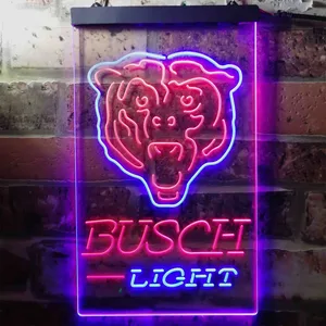 Chicago Bears Busch Light Neon-Like LED Sign