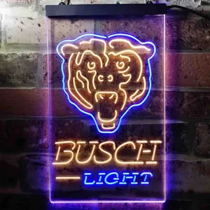 Chicago Bears Busch Light Neon-Like LED Sign