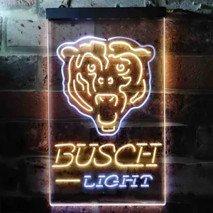 Chicago Bears Busch Light Neon-Like LED Sign