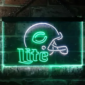Chicago Bears  Helmet Miller Lite Neon-Like LED Sign