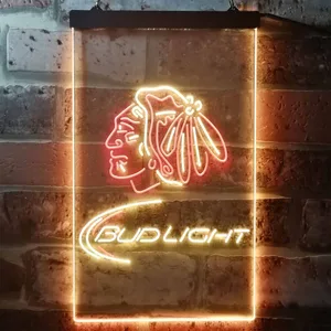 Chicago Blackhawks Bud Light Neon-Like LED Sign