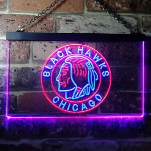 Chicago Blackhawks Logo 2 Neon-Like LED Sign