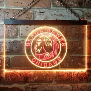 Chicago Blackhawks Logo 2 Neon-Like LED Sign