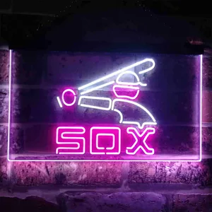 Chicago White Sox Logo 2 Neon-Like LED Sign - Legacy Edition