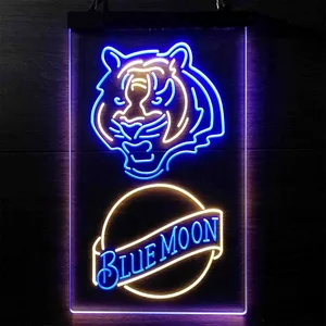 Cincinnati Bengals Blue Moon Neon-Like LED Sign