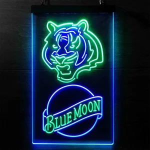 Cincinnati Bengals Blue Moon Neon-Like LED Sign