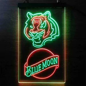 Cincinnati Bengals Blue Moon Neon-Like LED Sign