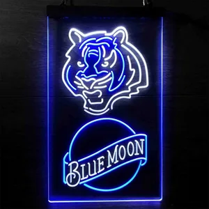 Cincinnati Bengals Blue Moon Neon-Like LED Sign