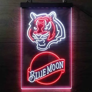 Cincinnati Bengals Blue Moon Neon-Like LED Sign