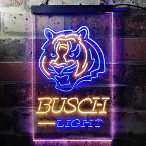 Cincinnati Bengals Busch Light Neon-Like LED Sign