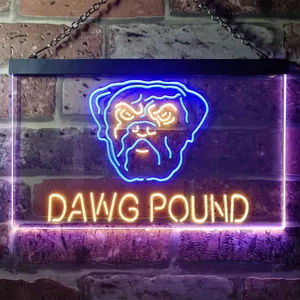 Cleveland Browns Dawg Pound Neon-Like LED Sign