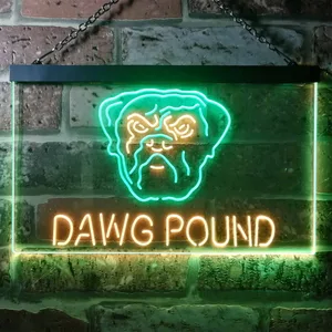 Cleveland Browns Dawg Pound Neon-Like LED Sign