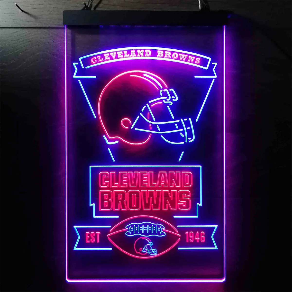 Cleveland Browns EST 1946 Neon-Like LED Sign