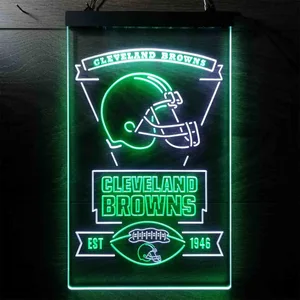 Cleveland Browns EST 1946 Neon-Like LED Sign