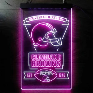 Cleveland Browns EST 1946 Neon-Like LED Sign