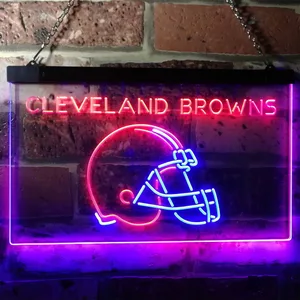 Cleveland Browns Helmet Neon-Like LED Sign