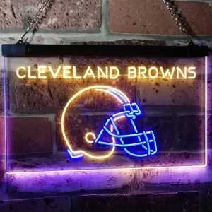 Cleveland Browns Helmet Neon-Like LED Sign