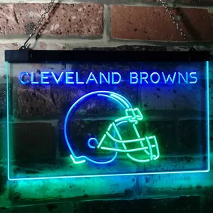 Cleveland Browns Helmet Neon-Like LED Sign